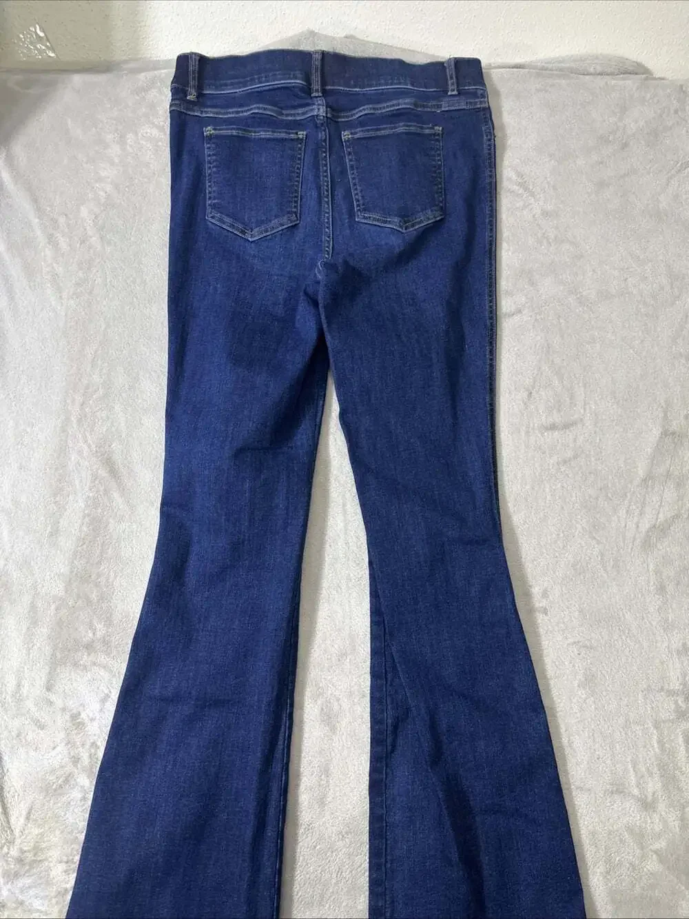 SPANX EveryWear Flare Jeans Women’s Medium Tall Midnight Shade Pull-On 37”inseam